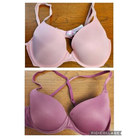 💕PINK SET OF 2 Ware everywhere underwire, lightly padded, 34C - Picture 1 of 13